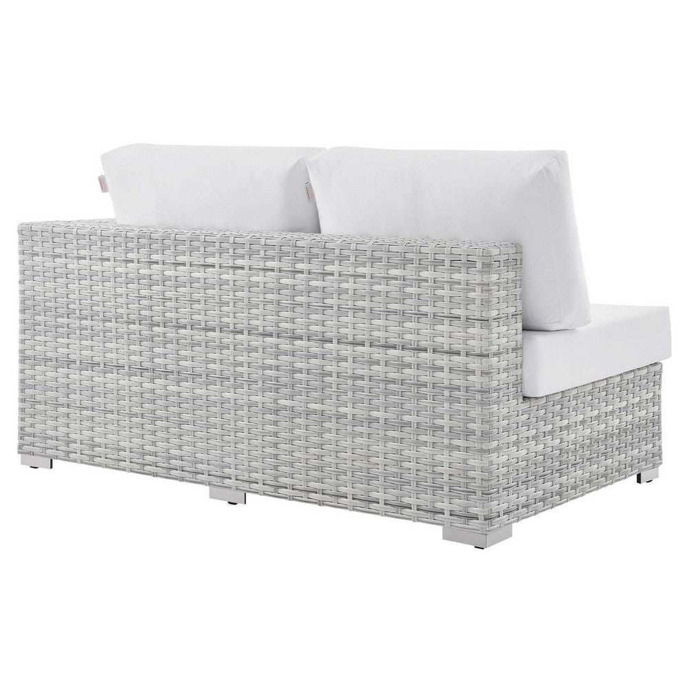 Modway EEI-4303-LGR-WHI Left-Arm Loveseat Light Gray White 35 x 56.5 x 25.5 MDY-EEI-4303-LGR-WHI