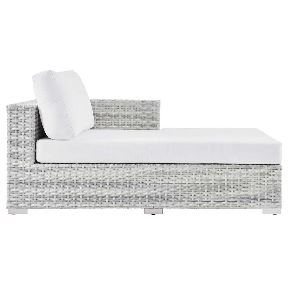 Modway EEI-4304-LGR-WHI Right Chaise Light Gray White MDY-EEI-4304-LGR-WHI