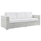 Modway EEI-4305-LGR-WHI Sofa, Light Gray White, 35 x 88 x 33