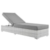 Modway Convene Outdoor Patio Chaise, Light Gray Gray