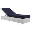 Modway Convene Outdoor Patio Chaise, Light Gray Navy