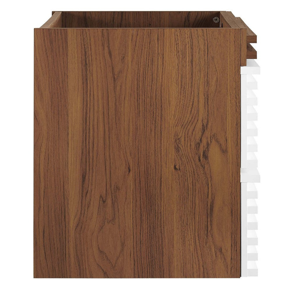 Modway Render 24’’ Wall-Mount Bathroom Vanity Cabinet in White Walnut - Sink Basin Not Included MDY-EEI-4338-WHI-WAL