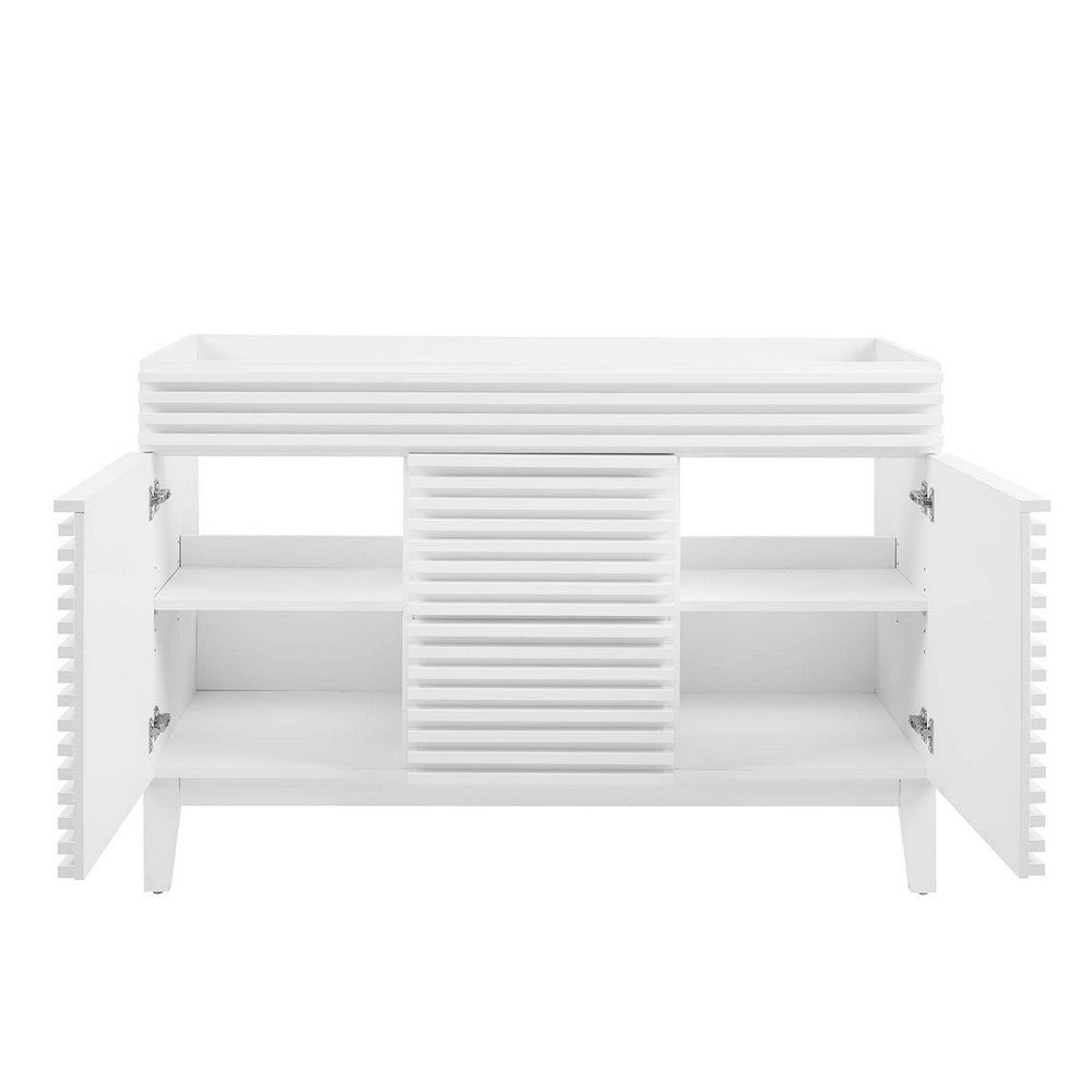 Modway Render 48’’ Bathroom Vanity Cabinet in White Basin Not Included Double Sink MDY-EEI-4342-WHI