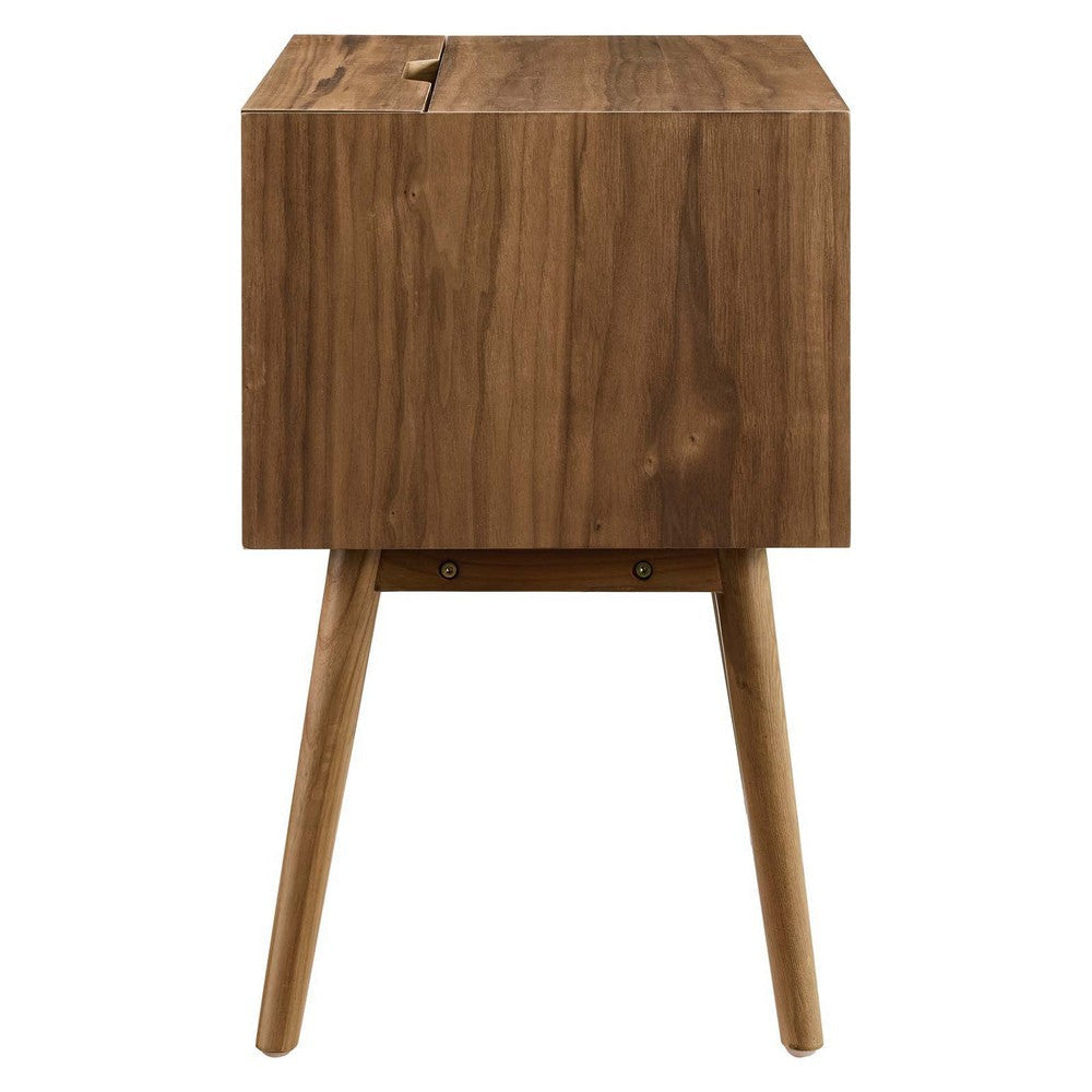 Ember Wood Nightstand With USB Ports - No Shipping Charges MDY-EEI-4343-WAL-WAL