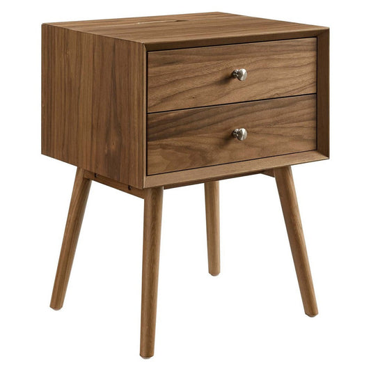 Modway Ember Wood Nightstand, Walnut Walnut