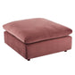 Commix Down Filled Overstuffed Performance Velvet Ottoman - No Shipping Charges MDY-EEI-4365-COG