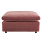 Commix Down Filled Overstuffed Performance Velvet Ottoman - No Shipping Charges MDY-EEI-4365-DUS