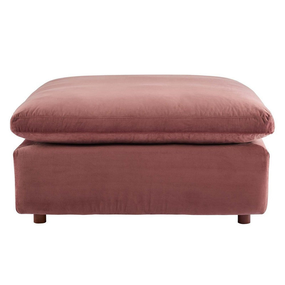 Commix Down Filled Overstuffed Performance Velvet Ottoman - No Shipping Charges MDY-EEI-4365-DUS