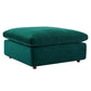 Commix Down Filled Overstuffed Performance Velvet Ottoman - No Shipping Charges