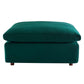 Commix Down Filled Overstuffed Performance Velvet Ottoman - No Shipping Charges MDY-EEI-4365-GRN