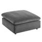 Commix Down Filled Overstuffed Performance Velvet Ottoman - No Shipping Charges MDY-EEI-4365-COG