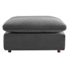 Commix Down Filled Overstuffed Performance Velvet Ottoman - No Shipping Charges MDY-EEI-4365-GRY