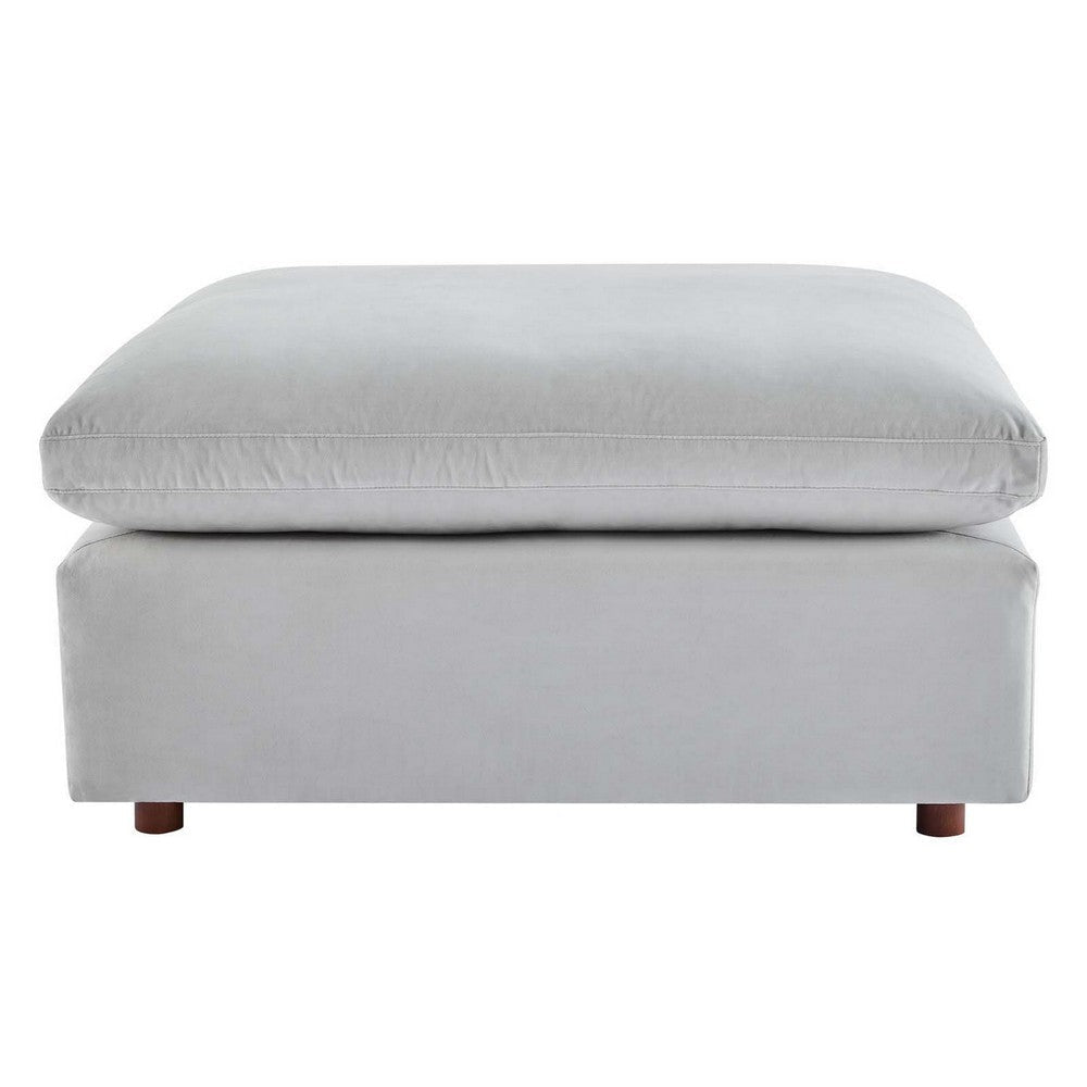 Commix Down Filled Overstuffed Performance Velvet Ottoman - No Shipping Charges MDY-EEI-4365-COG