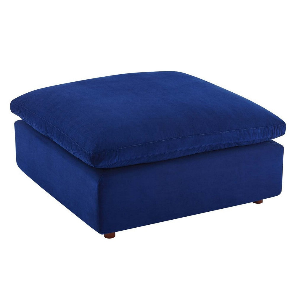 Commix Down Filled Overstuffed Performance Velvet Ottoman - No Shipping Charges MDY-EEI-4365-NAV