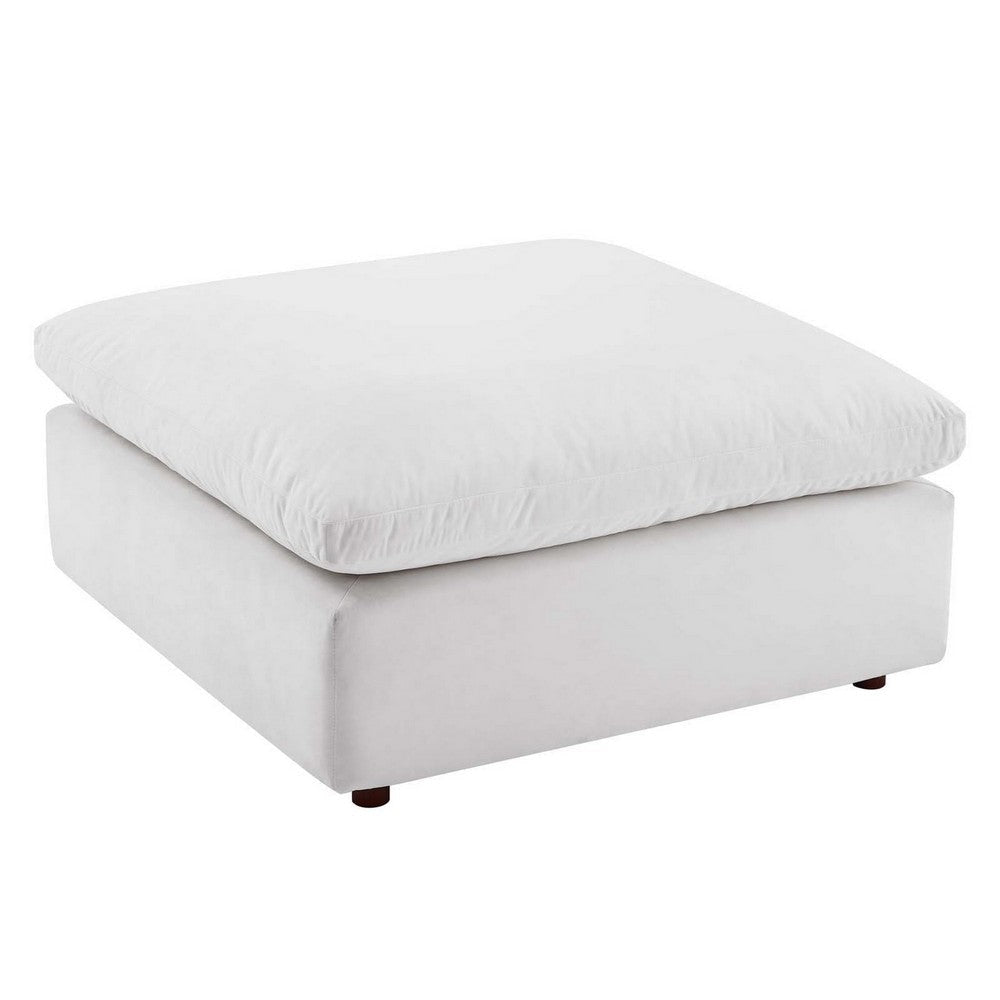 Commix Down Filled Overstuffed Performance Velvet Ottoman - No Shipping Charges MDY-EEI-4365-COG