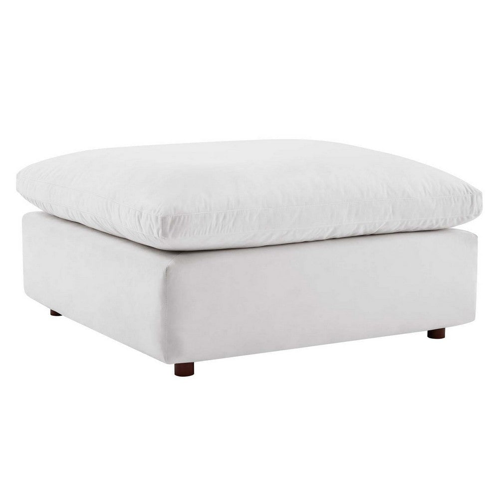 Commix Down Filled Overstuffed Performance Velvet Ottoman - No Shipping Charges