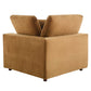 Modway Commix Modular Sofa Corner Chair Cognac Performance Velvet MDY-EEI-4366-COG