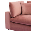 Modway Commix Modular Sofa Corner Chair Dusty Rose Performance Velvet MDY-EEI-4366-DUS