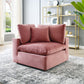 Modway Commix Modular Sofa Corner Chair Dusty Rose Performance Velvet MDY-EEI-4366-DUS