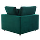 Modway Commix Modular Sofa Corner Chair Green Performance Velvet MDY-EEI-4366-GRN