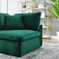 Modway Commix Modular Sofa Corner Chair Green Performance Velvet MDY-EEI-4366-GRN