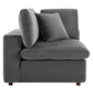 Modway Commix Modular Sofa Corner Chair Gray Performance Velvet MDY-EEI-4366-GRY