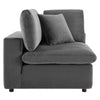 Modway Commix Modular Sofa Corner Chair Gray Performance Velvet MDY-EEI-4366-GRY