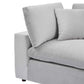 Modway Commix Modular Sofa Corner Chair Light Gray Performance Velvet MDY-EEI-4366-LGR