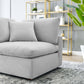 Modway Commix Modular Sofa Corner Chair Light Gray Performance Velvet MDY-EEI-4366-LGR