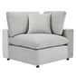 Modway Commix Modular Sofa, Corner Chair, Light Gray Performance Velvet