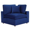 Modway Commix Modular Sofa, Corner Chair, Navy Performance Velvet