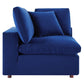 Modway Commix Modular Sofa Corner Chair Navy Performance Velvet MDY-EEI-4366-NAV