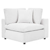 Modway Commix Modular Sofa, Corner Chair, White Performance Velvet