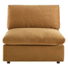 Modway Commix Modular Sofa Armless Chair Cognac Performance Velvet MDY-EEI-4367-COG