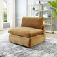 Modway Commix Modular Sofa Armless Chair Cognac Performance Velvet MDY-EEI-4367-COG