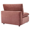 Modway Commix Modular Sofa Armless Chair Dusty Rose Performance Velvet MDY-EEI-4367-DUS