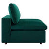 Modway Commix Modular Sofa Armless Chair Green Performance Velvet MDY-EEI-4367-GRN