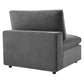 Modway Commix Modular Sofa Armless Chair Gray Performance Velvet MDY-EEI-4367-GRY