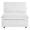 Modway Commix Modular Sofa Armless Chair White Performance Velvet MDY-EEI-4367-WHI