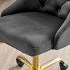 Distinct Tufted Swivel Performance Velvet Office Chair - No Shipping Charges MDY-EEI-4368-GLD-GRY