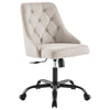 Distinct Tufted Swivel Upholstered Office Chair MDY-EEI-4369-BLK-BEI