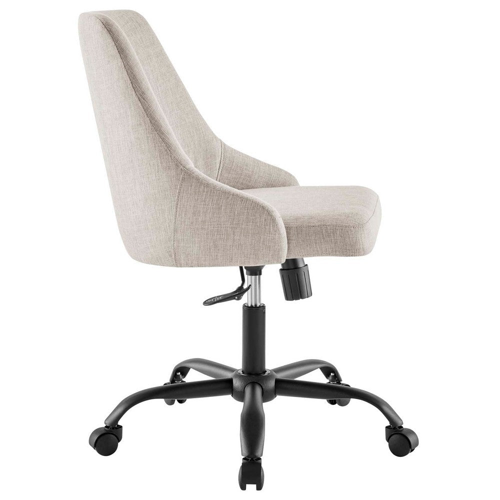 Designate Swivel Upholstered Office Chair - No Shipping Charges MDY-EEI-4371-BLK-BEI