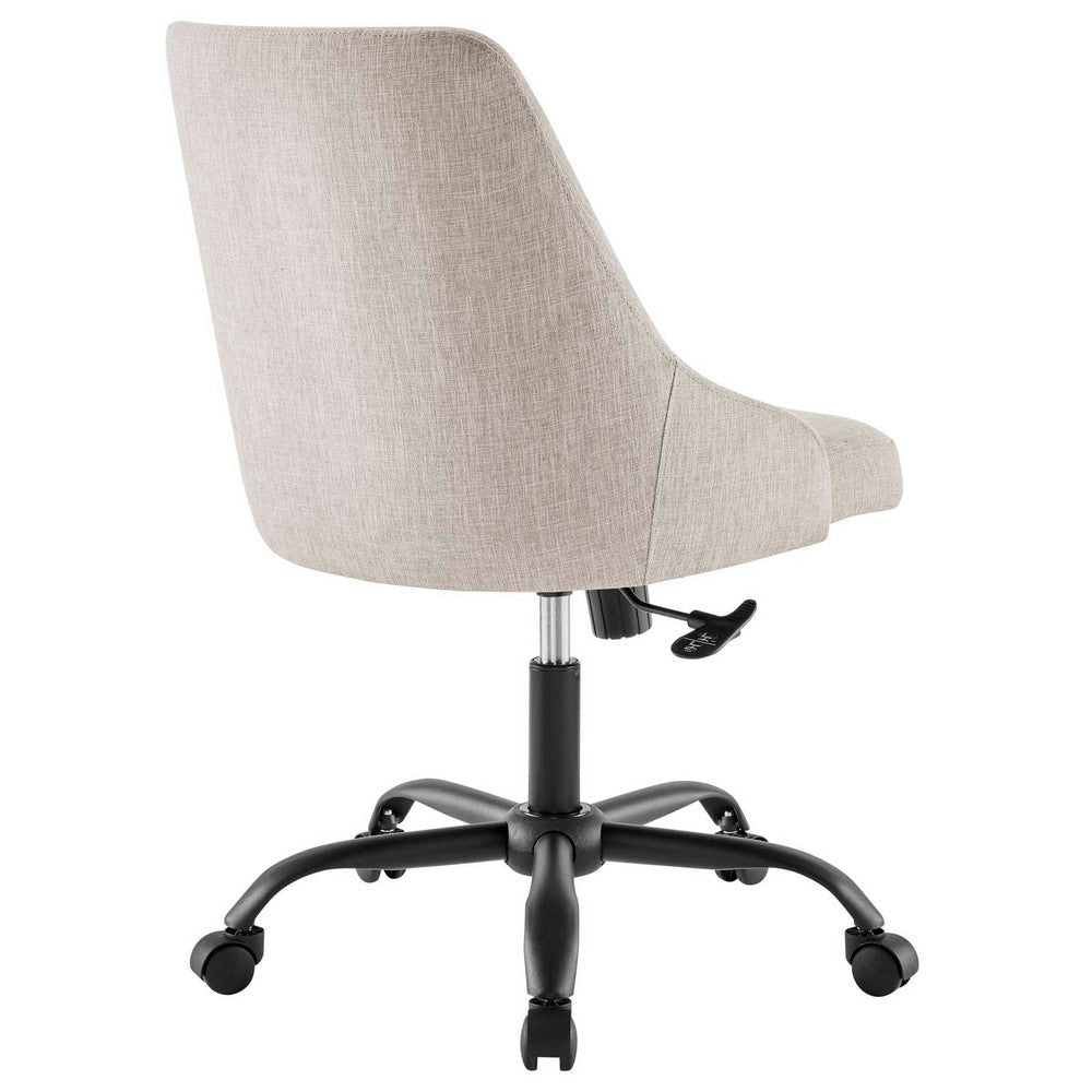 Designate Swivel Upholstered Office Chair - No Shipping Charges MDY-EEI-4371-BLK-BEI