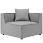 Modway EEI-4377-GRY Saybrook Outdoor Patio Upholstered 2-Piece Sectional Sofa Loveseat Gray MDY-EEI-4377-GRY