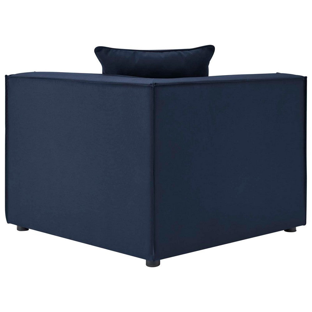 Modway EEI-4377-NAV Saybrook Outdoor Patio Upholstered 2-Piece Sectional Sofa Loveseat Navy MDY-EEI-4377-NAV