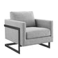 Modway Posse Upholstered Sofas/Sectionals/Armchairs, Black Light Gray