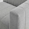 Modway Bartlett Channel Tufted Upholstered Sectional Right-Arm Chair Light Gray MDY-EEI-4394-LGR