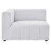 Modway Bartlett Channel Tufted Upholstered Sectional Left-Arm Chair Ivory MDY-EEI-4396-IVO