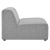 Modway Bartlett Channel Tufted Upholstered Sectional Armless Chair Light Gray MDY-EEI-4398-LGR