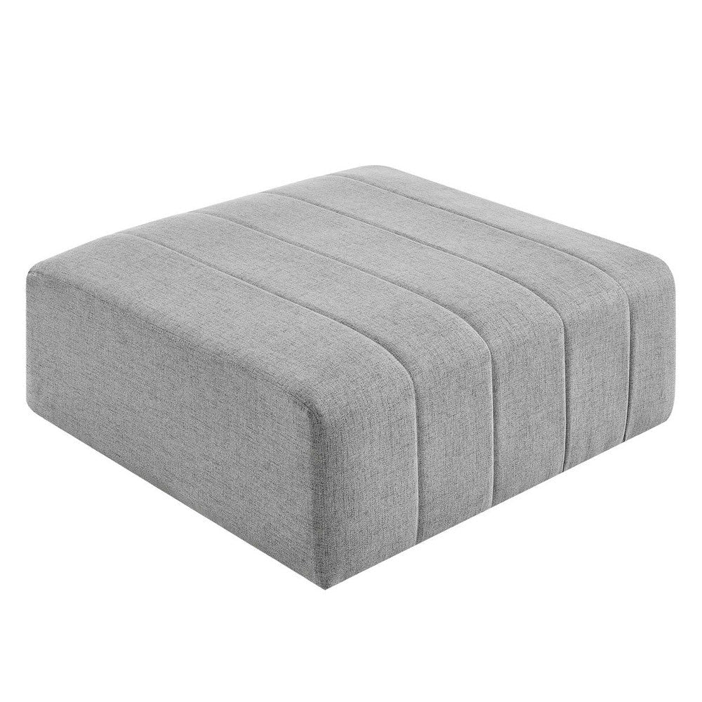 Modway EEI-4400-LGR Bartlett Upholstered Fabric Ottoman, Light Gray